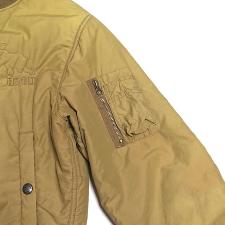 【USED】00's 55DSL Diesel "REVOLTE" MA-1 Bomber Jacket Sand Beige