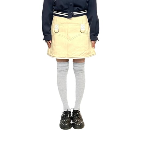 【USED】90's fly girl Streetwear COTTON MINI SKIRT