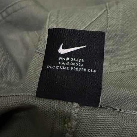 【USED】00's NIKE ACG Duck Canvas Work Pants Sage Green