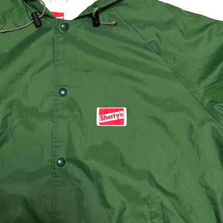 【USED】90's Shorty’s Hooded Coach Jacket Green Made in USA
