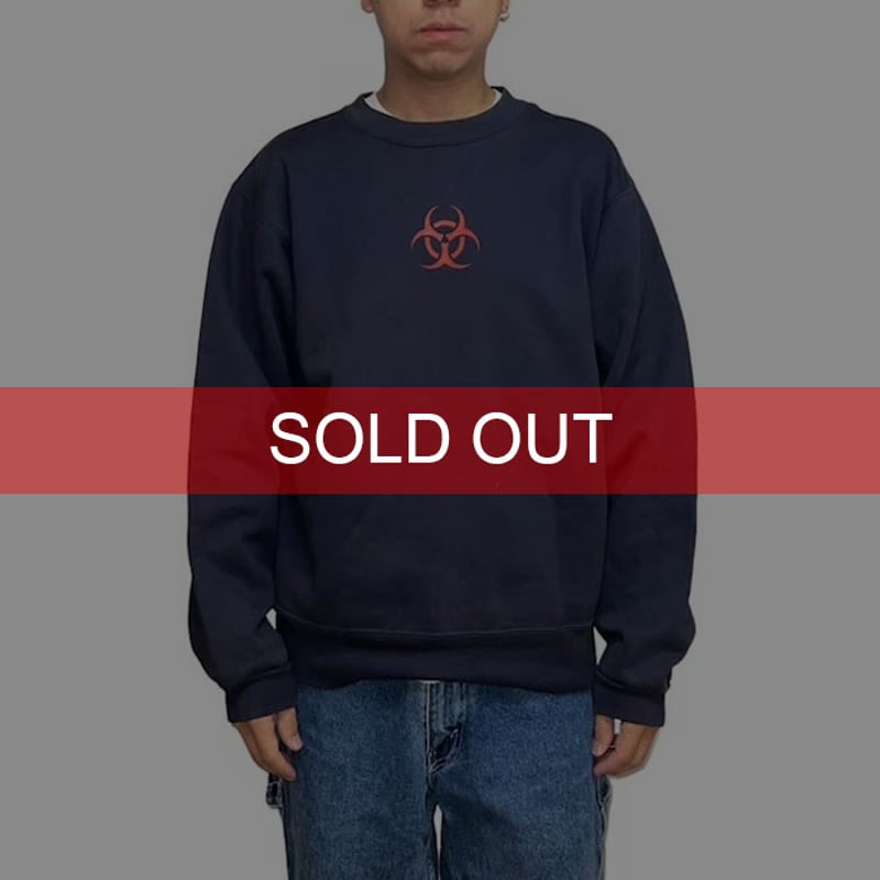 USED】90's HAZ-MAT CENTER LOGO SWEATSHIRT | KON