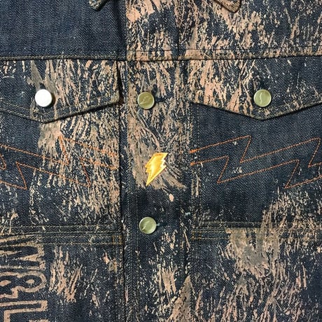 【DEADSTOCK】90'S W&LT JEANS DENIM JACKET "shave your jeans"