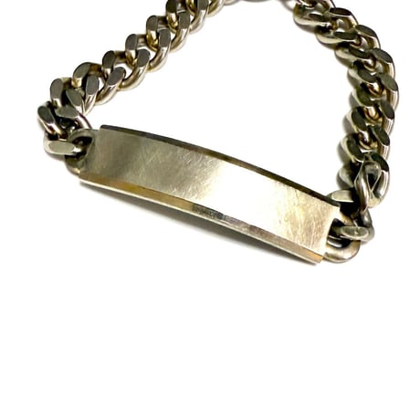 【USED】Vintage ID BRACELET NICKEL SLVER