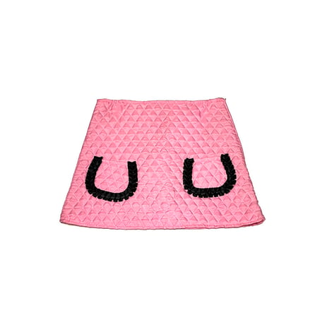 【DEAD STOCK】90's PRINCESSE WALLY QUILTED MINI SKIRT PINK