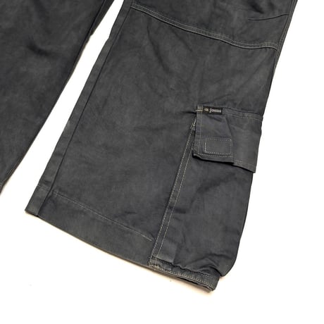 【USED】90's CK Calvin Klein Jeans Black Faded Military Cargo Flight Pants