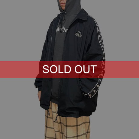 【USED】90'S KAPPA POLY TRACK JACKET BLACK