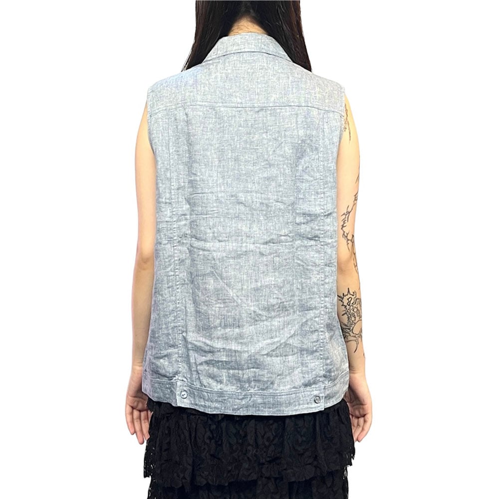 USED】00s Max Mara WEEKEND LINE LINEN N/S SHIRT