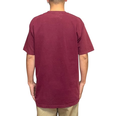 【USED】90's Chocolate Skateboards Script Logo T-Shirt Burgundy