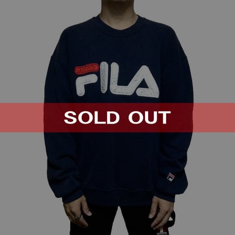 【USED】90'S FILA LOGO SWEATSHIRT