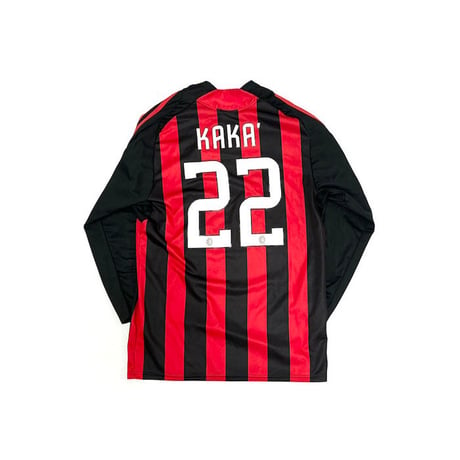 【USED】ADIDAS AC MILAN 2008-2009 HOME COLOR REPLIKA L/S UNIFORM