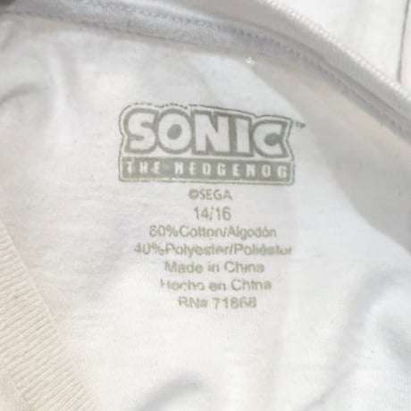 【USED】2010's SEGA SONIC THE HEDGEHOG AIRBRUSHED T-SHIRT
