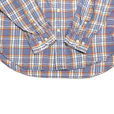 【USED】90's OLD GAP PLAID B.D. SHIRT SKY BLUE