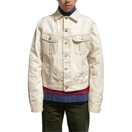 【USED】90'S RRL RALPH LAUREN WHITE DENIM JACKET TYPE "WESTERNER"