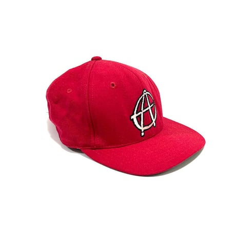 【USED】90'S ANARCHIC ADJUSTMENT 6-PANEL CAP RED