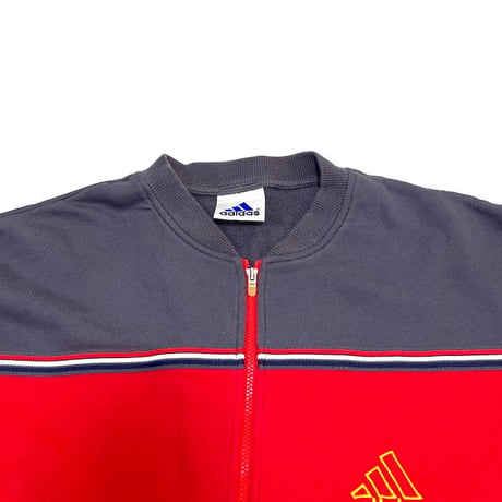 【USED】90'S ADIDAS PERFORMANCE LOGO HALF ZIP SWEATSHIRT