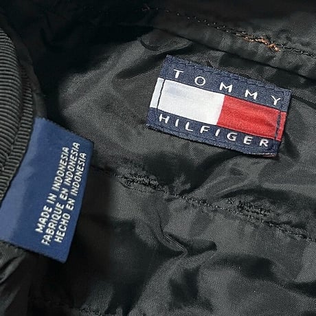 【USED】90'S-00'S TOMMY HILFIGER BACKPACK GRAY KHAKI × ORANGE