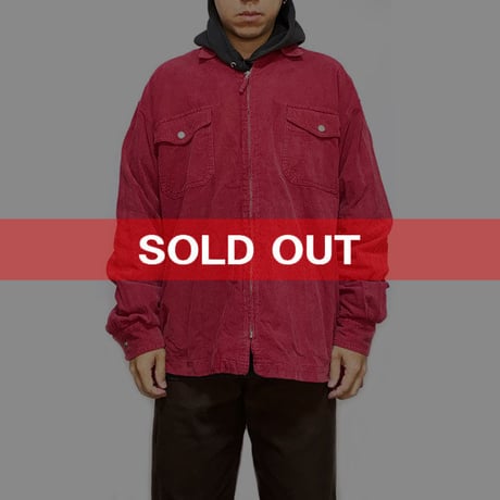 【USED】90'S VINCENZO CORDUROY ZIP SHIRT
