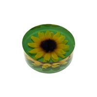 【USED】90's French Sunflower Acrylic Paperweight