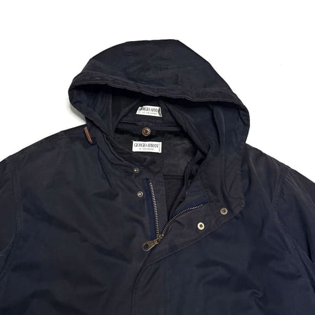 【USED】90's Giorgio Armani Reworked M-51 Style Mid-Length Coat Navy