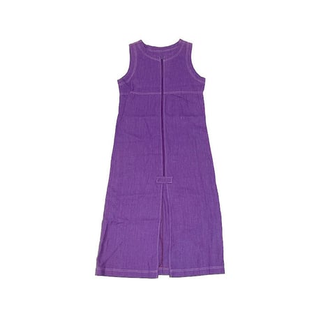 【USED】EURO VINTAGE SLEEVELESS LINEN DRESS PURPLE