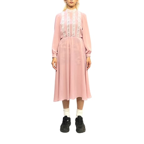 【USED】80's BULLOCKS WILSHIRE DRESS PINK