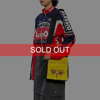 【USED】90's NEPAL BUDDHA EYE × LOTUS EMBROIDERED SHOULDER BAG BLACK/YELLOW