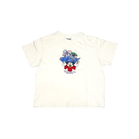 【USED】90'S MAGICAL MICKEY EMBROIDERED T-SHIRT