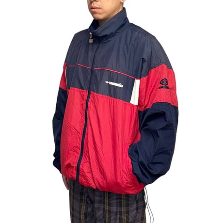 【USED】90's UMBRO UK Tricolor Nylon Jacket
