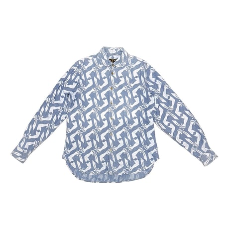 【USED】90's-00's Anglomania Vivienne Westwood All-Over Icon Shirt with Peter Pan Collar