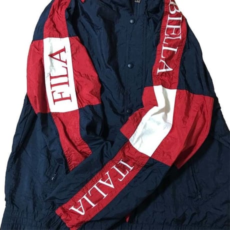 【USED】90'S FILA ITALIA EMBROIDERY NYLON JACKET