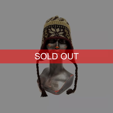 【USED】90's Timberland Nordic Earflap Knit Cap