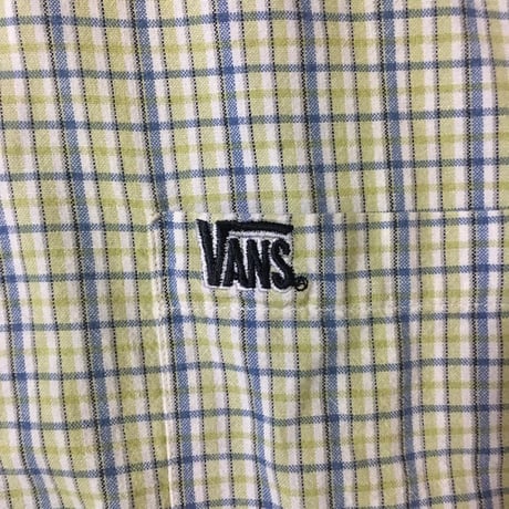 【USED】90'S VANS PULL-OVER CHECK SHIRT