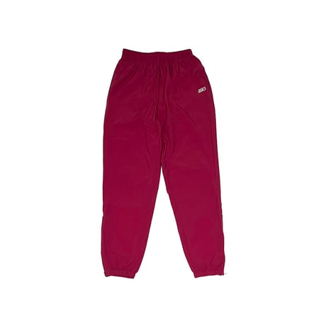 【USED】90's asics COTTON NYLON EASY PANTS BURGUNDY