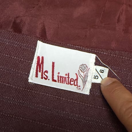 【USED】80's-90's Ms. Limited Pinstripe Tailored Jacket with Peak Lapel