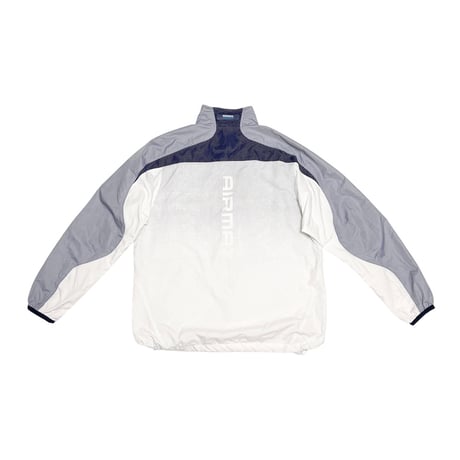 【USED】00's EURO NIKE AIRMAX Figure-8 Double Zip Neck Pullover Nylon Jacket