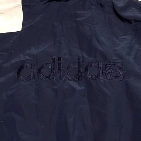 【USED】80'S ADIDAS COTTON POLY TRACK JACKET with HOOD