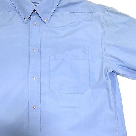 【USED】80'S-90'S THIERRY MUGLER SNAP BUTTON SHIRT SKY BLUE