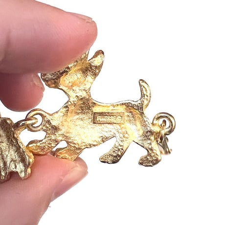 【USED】70's DOGS METAL BRACELET GOLD