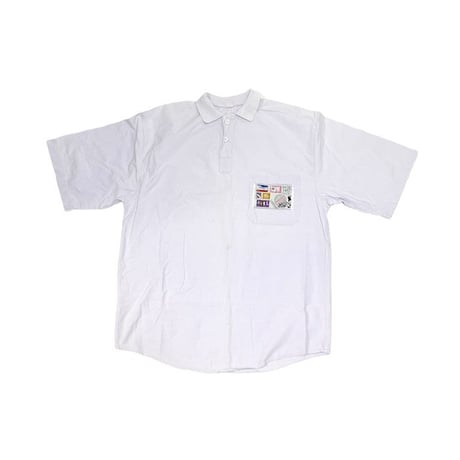 【USED】90'S EURO VINTAGE STAMP PATCH PULL OVER TOPS