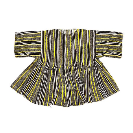 【USED】00'S AFRICAN FUGU BATAKARI SMOCK JACKET YELLOW STRIPE