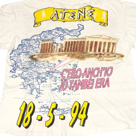 【USED】90's UEFA CHAMPIONS LEAGUE 1993-94 FINAL T-SHIRT