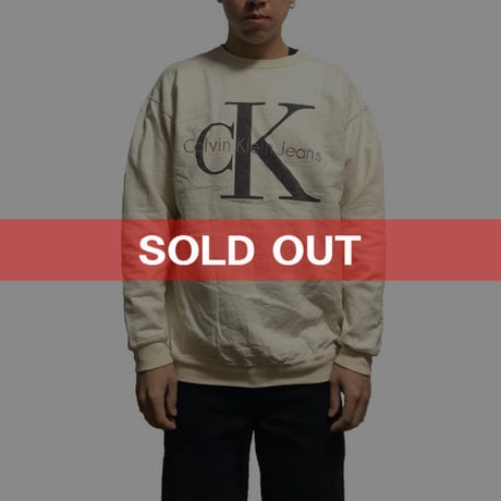 【USED】90'S CK CALVIN KLEIN JEANS LOGO SWEATSHIRT