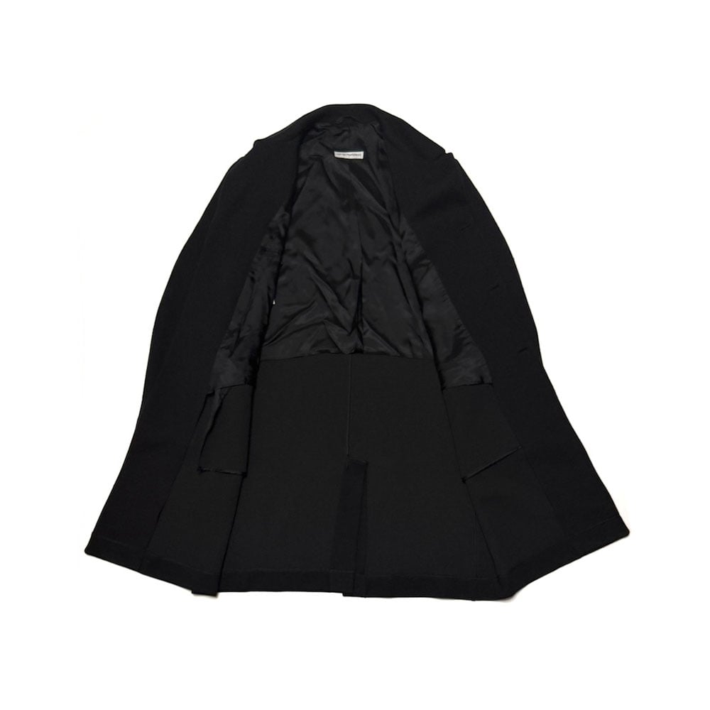 USED】90's EMPORIO ARMANI Knit Chester Coat Bla