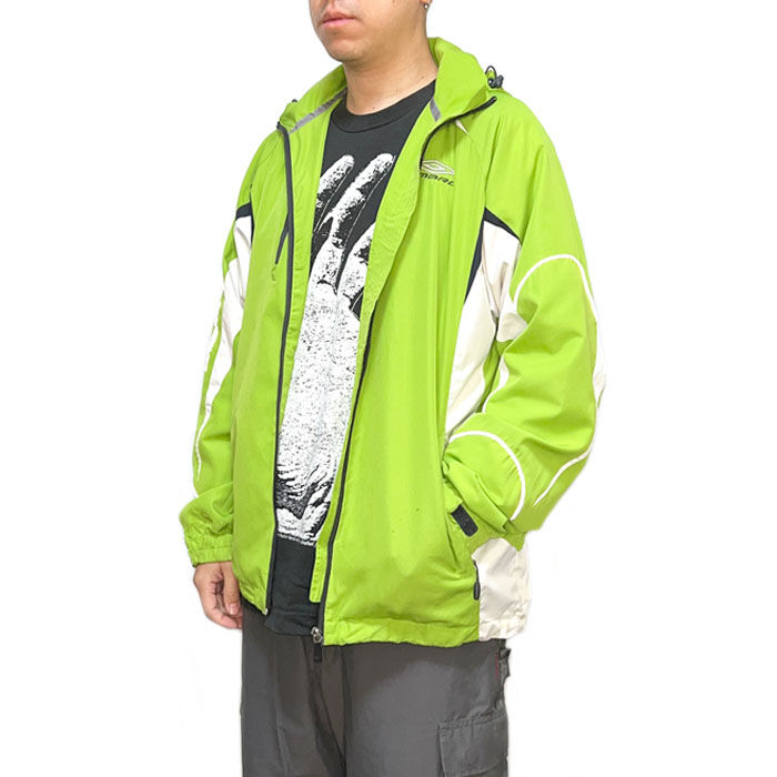 USED】00'S UMBRO RIBTECH JACKET YELLOW GREEN |