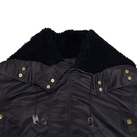 【USED】90's JPG Jean’s by Gaultier Hybrid N-3B × Fishtail Mods Coat Black