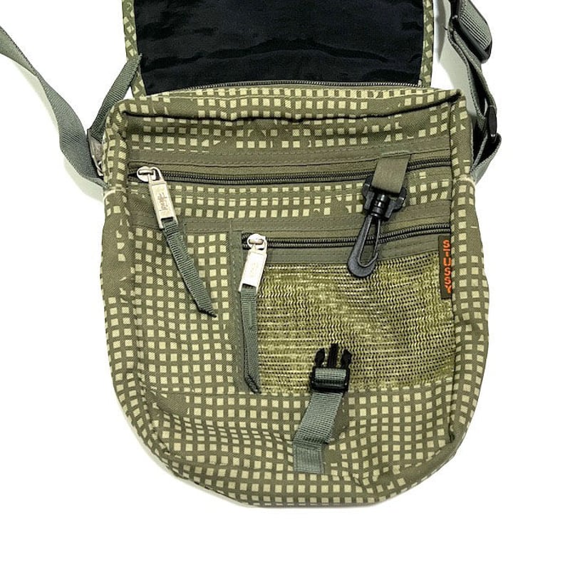 USED】90'S-00'S STUSSY NIGHT CAMO SHOULDER BAG