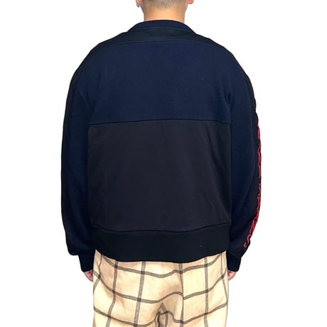 【USED】90's ARMANI JEANS WOOL × JERSEY SWITCHING TOP