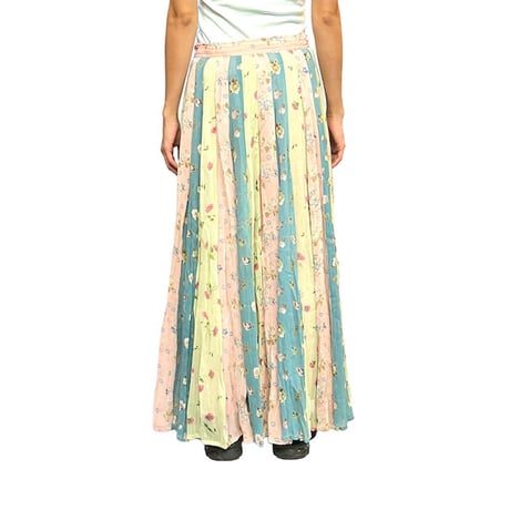 【USED】90's SANDY STARKMAN 3-COLORS FLOWER LONG SKIRT