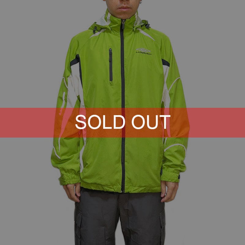 USED】00'S UMBRO RIBTECH JACKET YELLOW GREEN |
