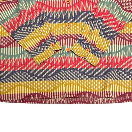 【USED】90's-00's MISSONI Italia Mediterranean Mosaic Pattern Shirt